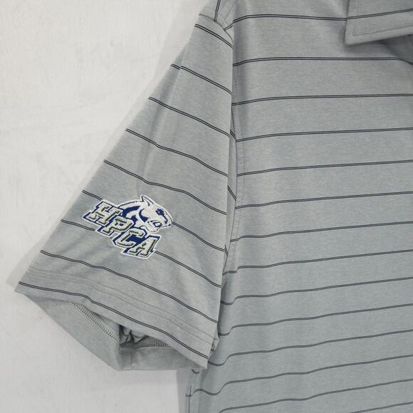 FootJoy Polo Mens S Gray Striped HPCA Cougar Performance Short Sleeve Golf Shirt - Picture 5 of 12